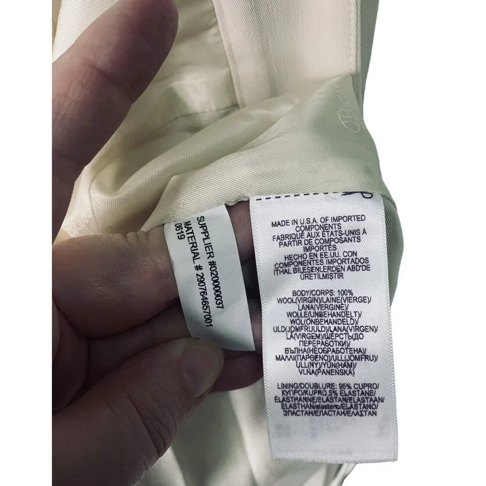 Ralph Lauren Purple Label Pleated Wool Pants Womens Size 0 NWT Defects $1390 - Picture 10 of 16